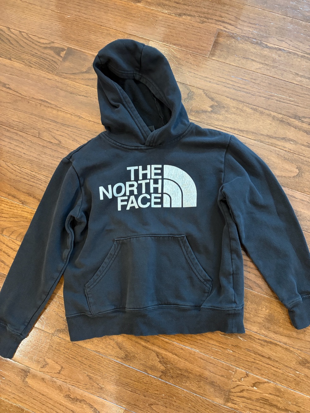 The North Face Black Logo Pullover Hoodie BOYS M